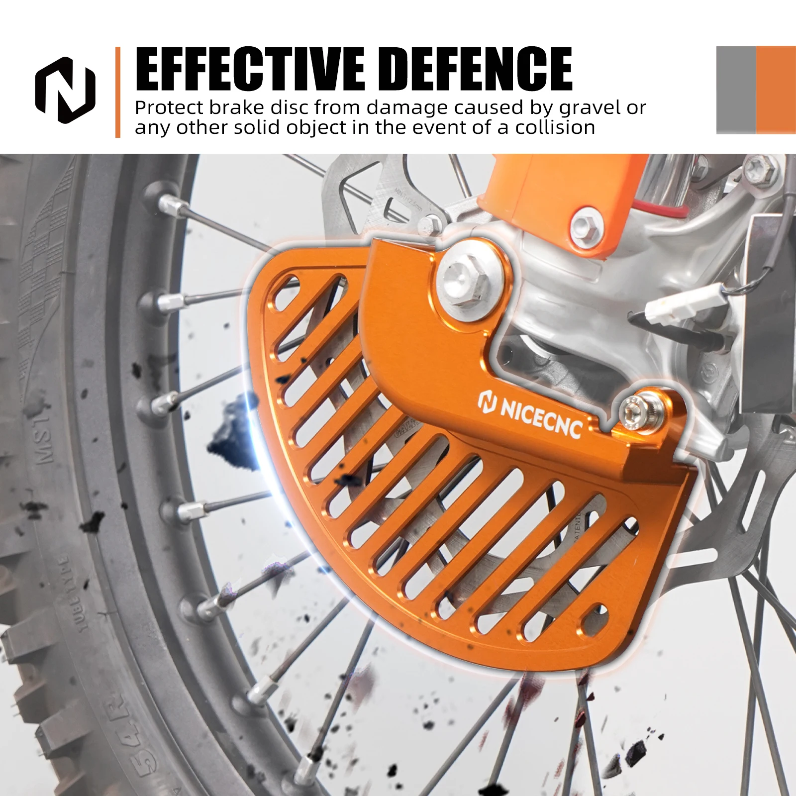 Für KTM EXC 300 EXC 250 XCW 300 EXCF 350 EXC 450 SX 125 SXF 250 SXF 450 EXC-F 500 Sechs Tage Vorderradbremsscheibenschutz – Detail 6