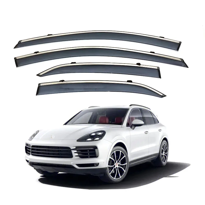 High Quality Car Door Window Rain Visor Weather Shield Deflector For Porsche Cayenne