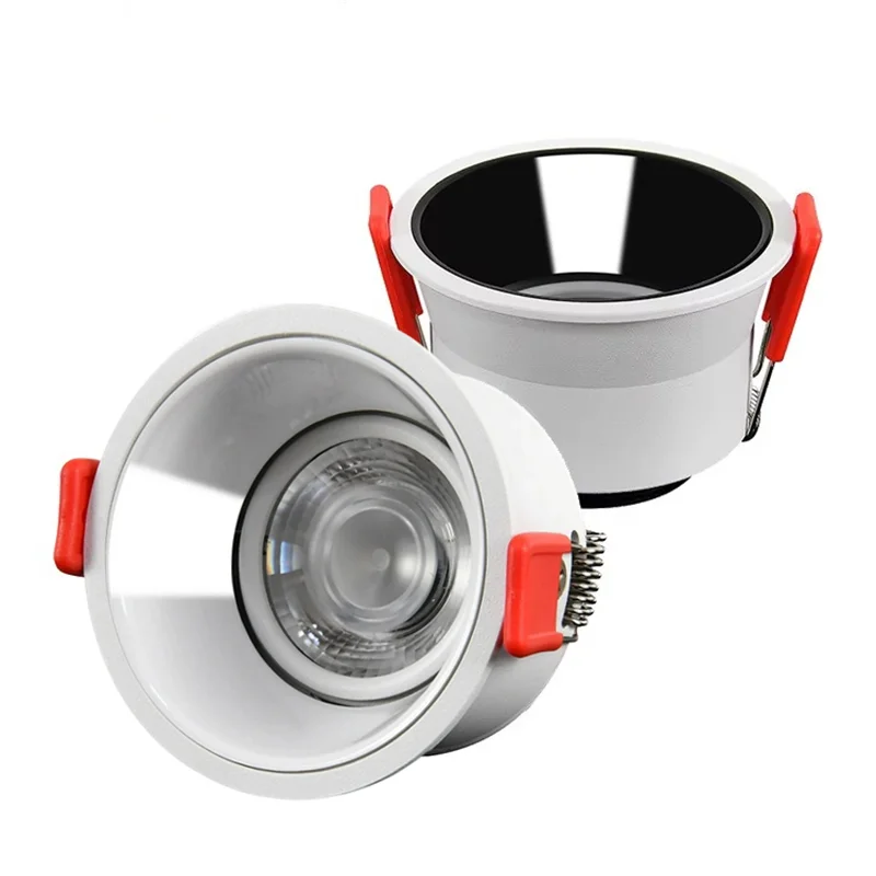 Recessed Adjustable Angle LED COB Downlight 12W 15W 18W Dimmable Anti-Glare Spotlight 7W 10W 110V 220V For Store Home Lighting