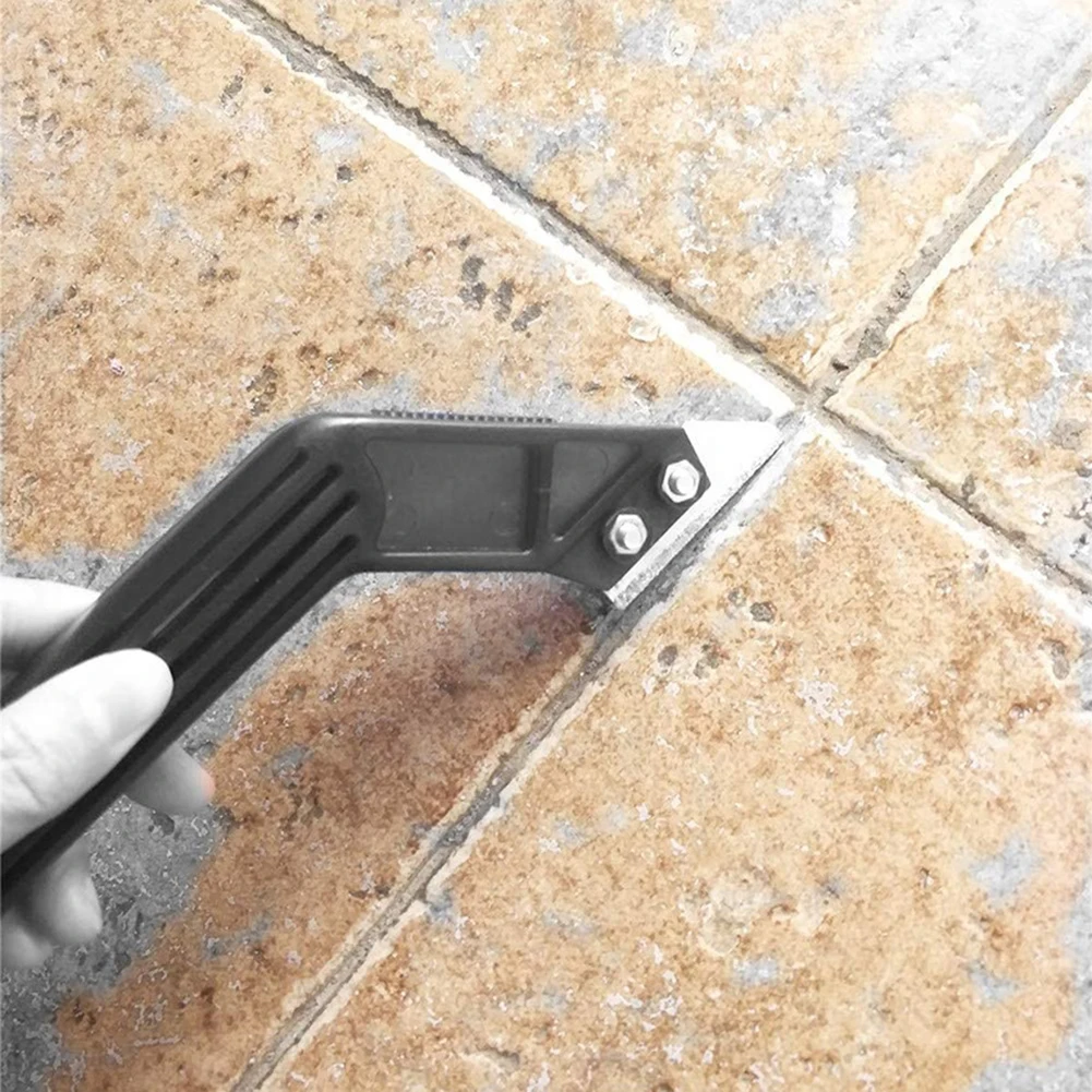 Putty knife scraper wall scraper paint scraper Black Beveled Handle Scraper Combination Replacement Blade Gap Grout Remover Tool Kit Wall Floor Tiles Joint Cleaner Tool