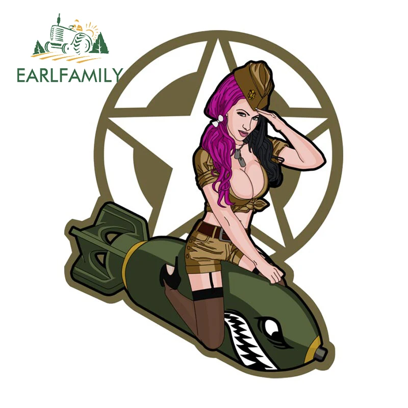 EARLFAMILY 13 см x 10 4 армейская фотография девушка переводная картинка горячий