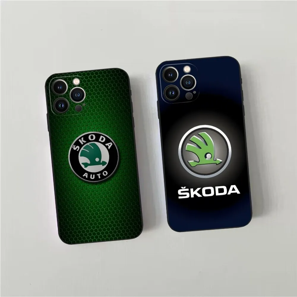 

S-Skoda C-Car Logo Phone Case for iphone 15 14 13 12 11 Mini Pro Max Plus Shockproof Back Cover protective case