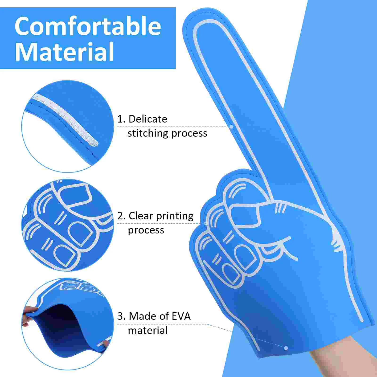 4 Pcs Foam Finger Giant Foam Finger Cots Large Size Anti Slip EVA Cheerleading Props Sports Favors Team Souvenirs