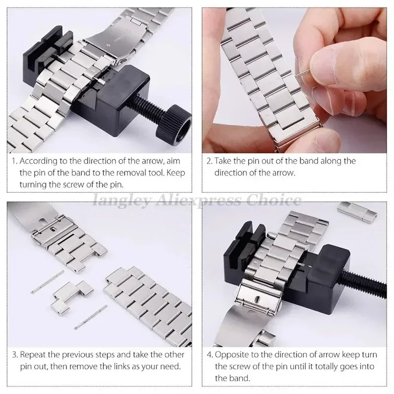 Sleek Stainless Steel Watch Band - No Gaps, 20mm Metal Bracelet