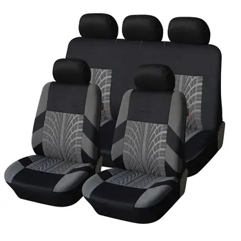Car Seat Covers Full Set Front Split Rear Bench For Car Universal Cloth SUV Sedan Van Automotive Interior Covers 1