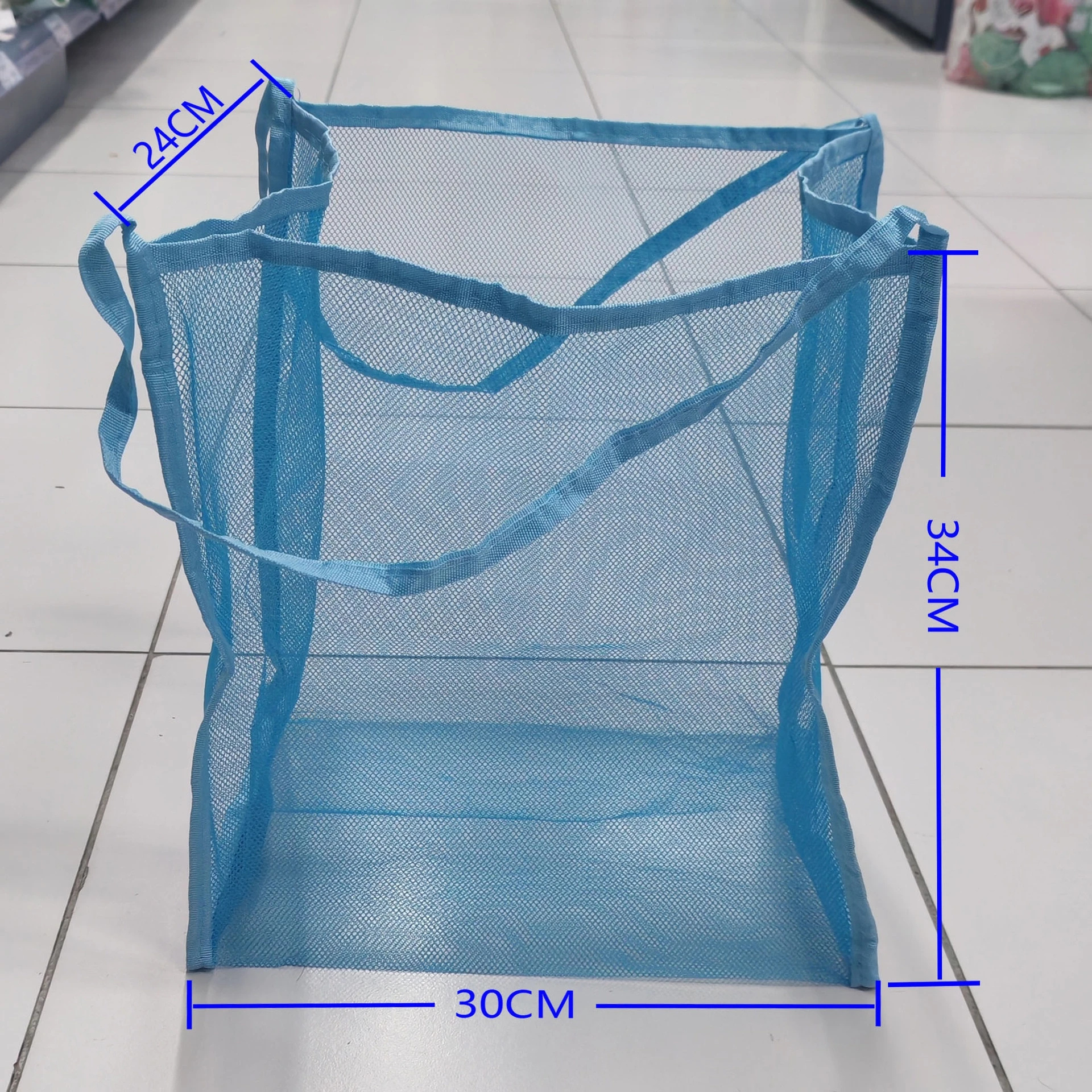 Breathable Mesh Tote Bag with Reinforced Handles - Large Reusable Bag for Shopping, Travel, and Gym