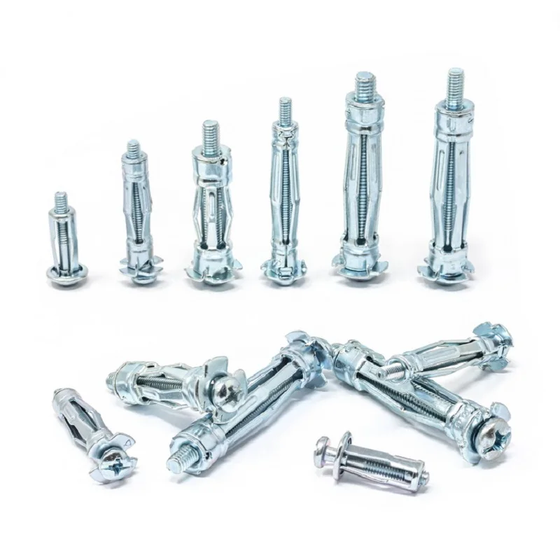 Zinc Plated Steel Molly Bolt Hollow Drive Wall Anchor Screws Set for Drywall Heavy Duty Metal Fixings Anchors drywall anchor kit,drywall anchor,hollow wall anchor set,steel wall anchor