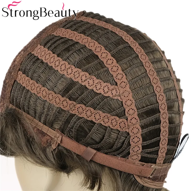 StrongBeauty Short Straight Wigs Synthetic Women/Men Wig Heat Resistant Hair
