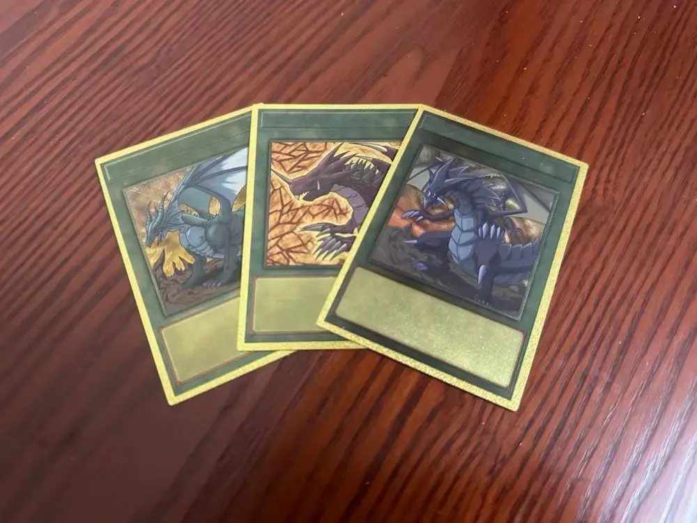 55pcs Golden Foil Plastic Yu-Gi-Oh Anime Cards in English