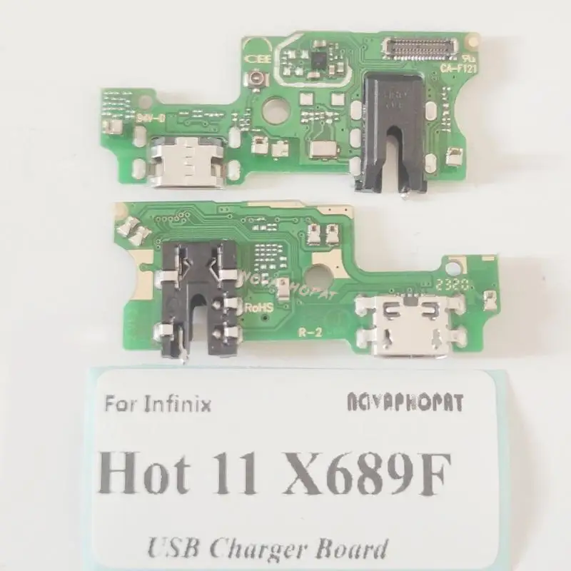 Placa de carga de micrófono con IC para Infinix Hot 11 X689F ( Helio G37), puerto de carga USB, conector de Audio para auriculares - Imagen 4