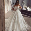Elegant A-Line Princess Wedding Dresses Off The Shoulder Lace Appliques Bridal Gowns Boho Beach Tulle Wedding Dress Plus Size 1