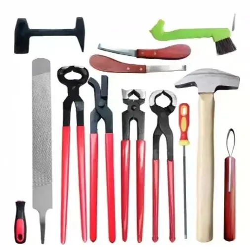 13 piece set of horse shoe repair tools, nail horse shoe set 2