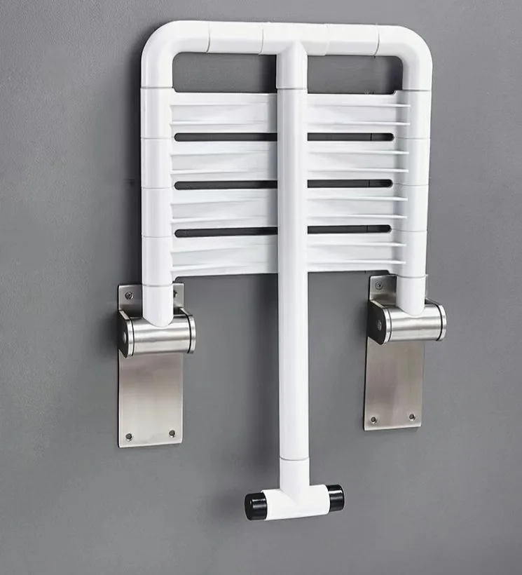 Foldable Shower Seat Wall Mounted Anti Skid Accessible Bathing Stool Bath Stool Reinforce Bath Chair for Bathroom Shower Elderly