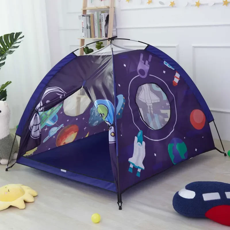 Space Theme Children's Tipi Tent Portable Baby Ball Pit Playpen Child Teepee Baby Ball Pool Outdoor Games Garden Camping Tent