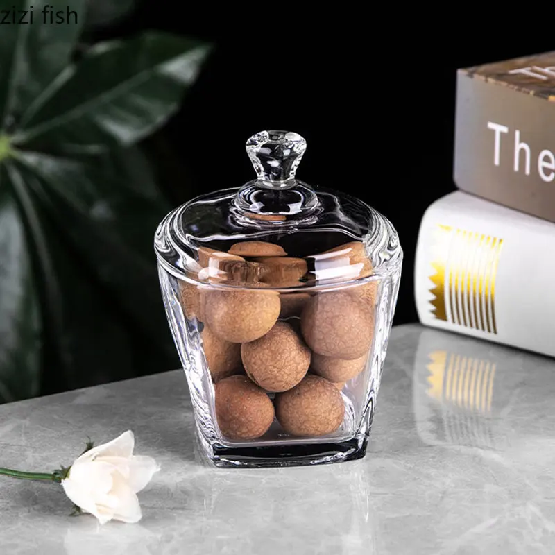 Glass Storage Jar Tea Coffee Tins Bottle Nut Dried Fruit Tanks Modern Home Kitchen Snack Cookie Candy Jars Box Storage Container 4