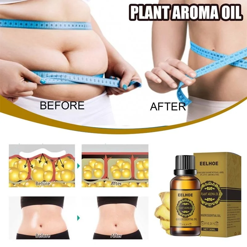 10ml 6pcs/set Ginger Slimming Essential Oils Fast Lose Weight Products Fat BurnThin Leg Waist Slim Massage Oil Body Care |