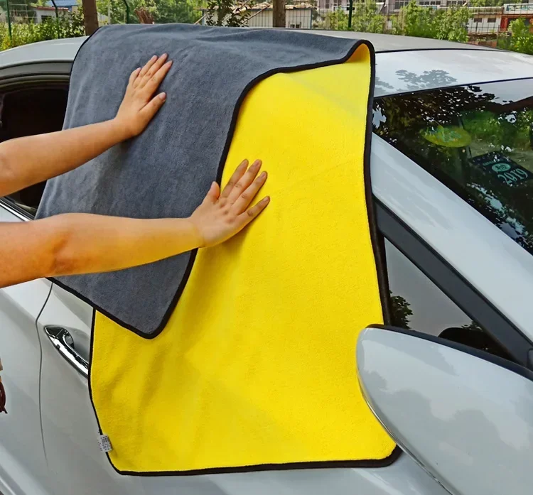 KAIBSEN - Paquete De 3 Toallas De Microfibra Para Limpieza De Automóvil, Súper Absorbentes, Paños De Limpieza Para El Cuidado Del Automóvil, Paño De Secado De Doble Cara De Alta Densidad