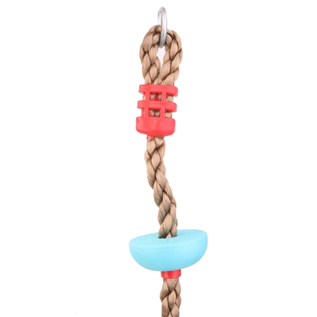 Climbing Rope With 5 Plastic Knots for Kids Children Climbing Outdoor Sports Game- Blue