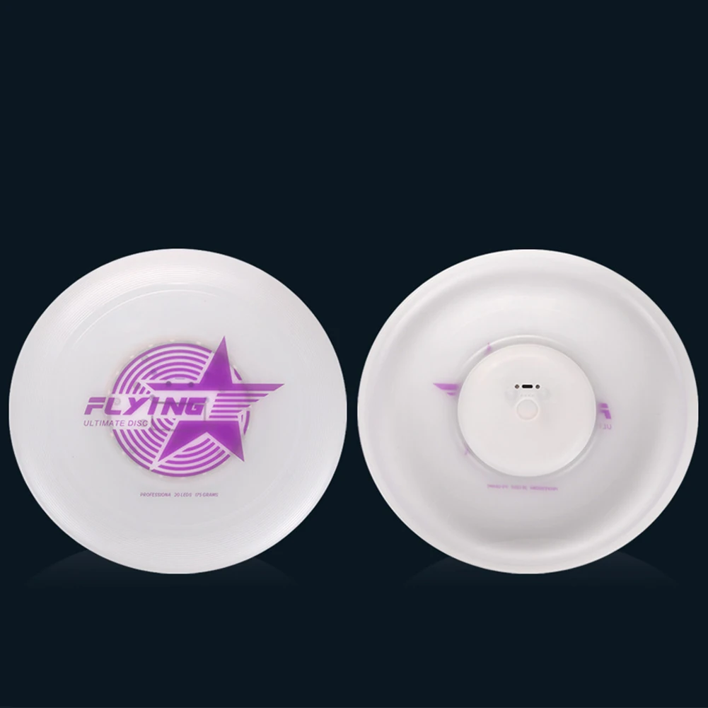 Camping Game Swivel Discs 20LED Professional Ultimate Flying Disc Super Bright Sport Disc 175g for Competitions Team Outdoor Toy