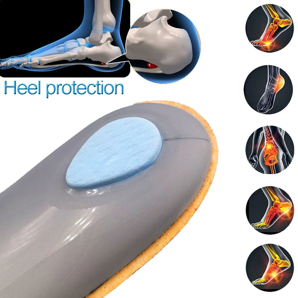 Shoes Sole Leather Orthotic Insoles for Men Flat Feet Arch Support Orthopedic Shoes Sole Insoles for Feet Men Women Corrected