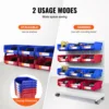 SucceBuy 6pcs Garage Storage Bin Hanging Stackable Wall Mounted Organizer Bin Stacking Containers for Closet Kitchen Office