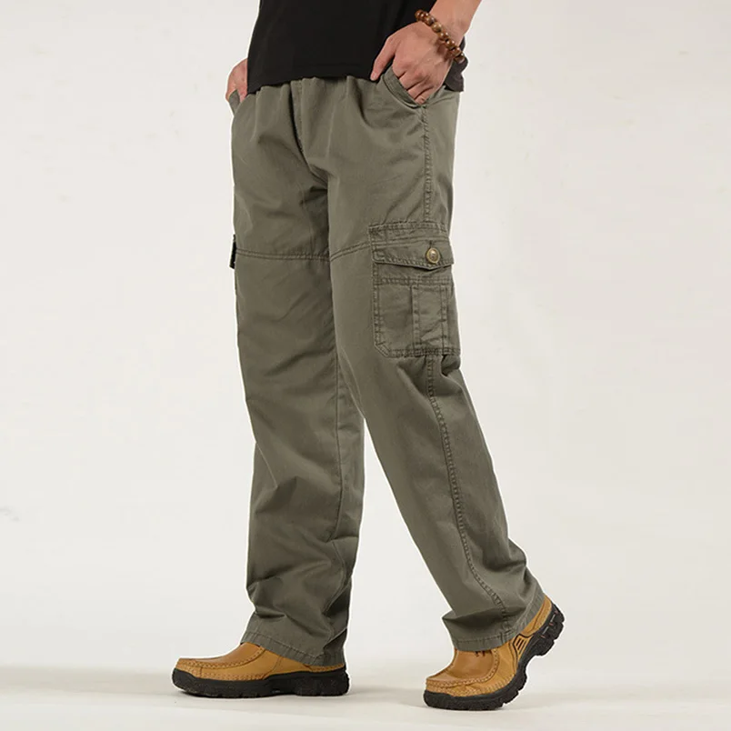 

Men's Cotton Casual Pants Thin Spring Summer Autumn Pant Vintage Cargo Trousers Big Size 5XL 6XL Male Oversized Clothing