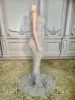Charming Bright Crystal Dress Sexy Luxury Beaded Rhinestone Tulle Evening Dress Prom Party Dress Noble Wedding Wedding Dress 3