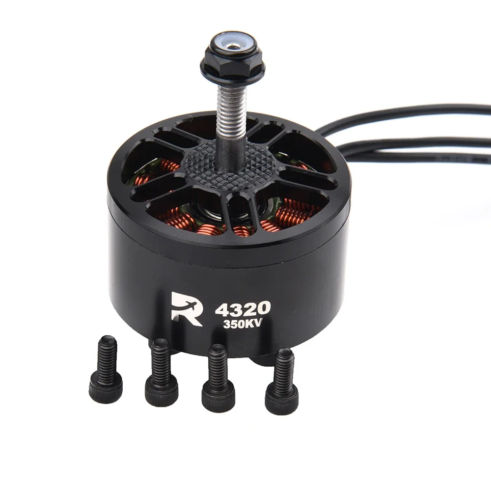 Moteur sans balais 4320 350KV 6-12S pour drone longue portée avec son câble de sortie et connecteur
