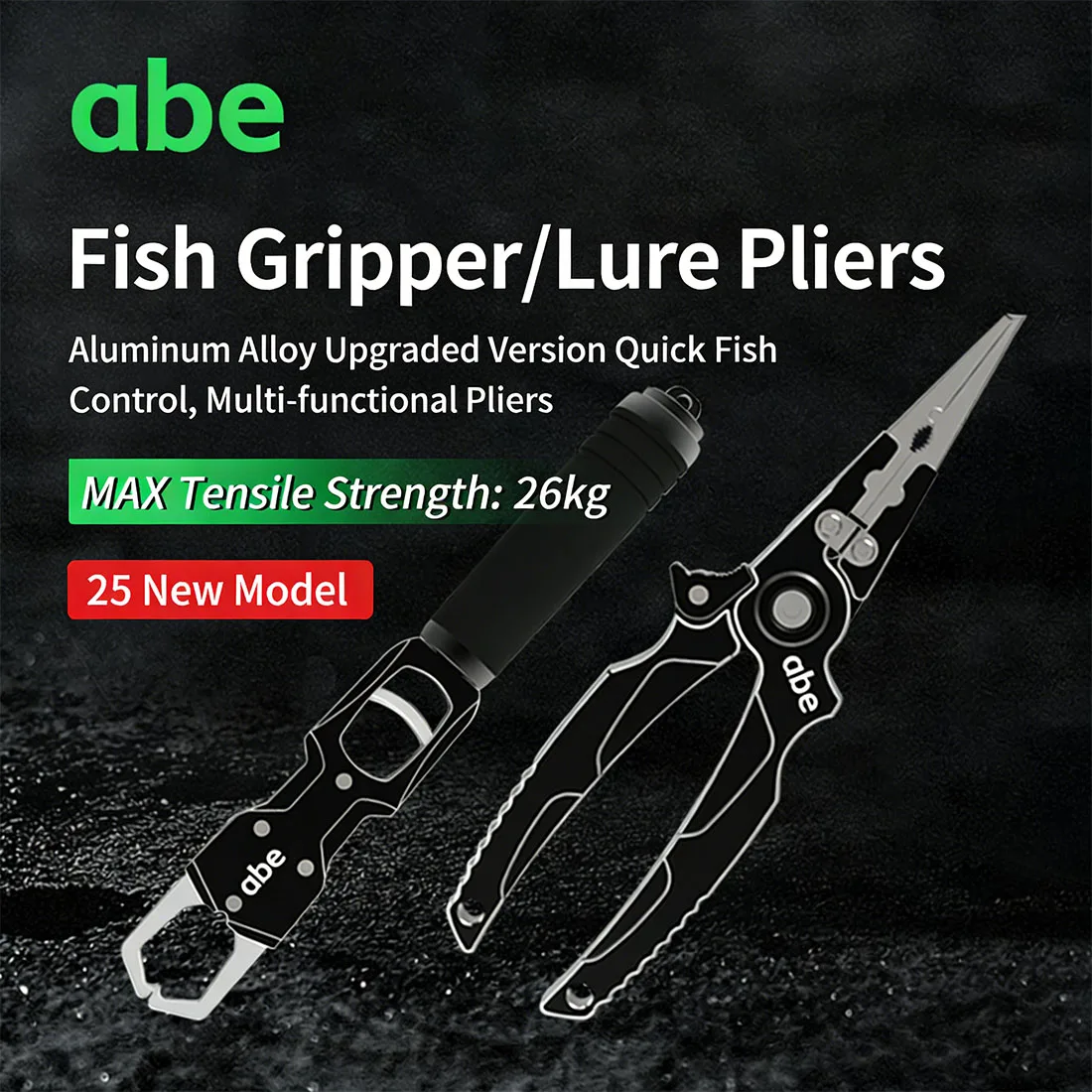 Pince pêche aluminium ABE 26kg - Gripper multi-fonctions coupe-ligne et dégorgeoir