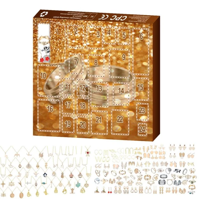 24-piece set Christmas Countdown Calendar for kids toy Christmas Jewelry  Set Ring Necklace Earrings Christmas Advent Surprises - AliExpress