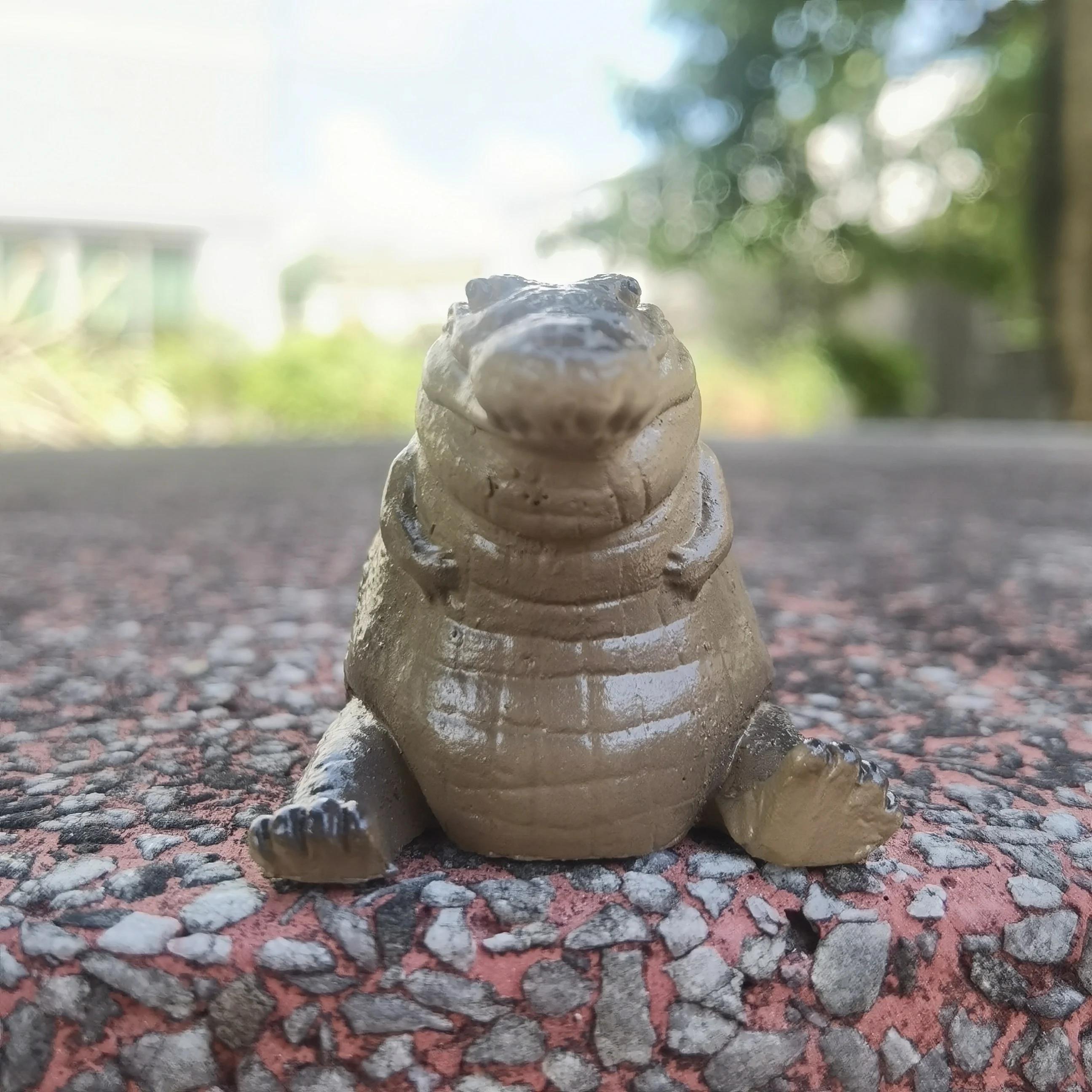 Baby Crocodile Statue Ornaments Garden Courtyard Animal Mini Resin Decorative Garden Ornaments resin statue