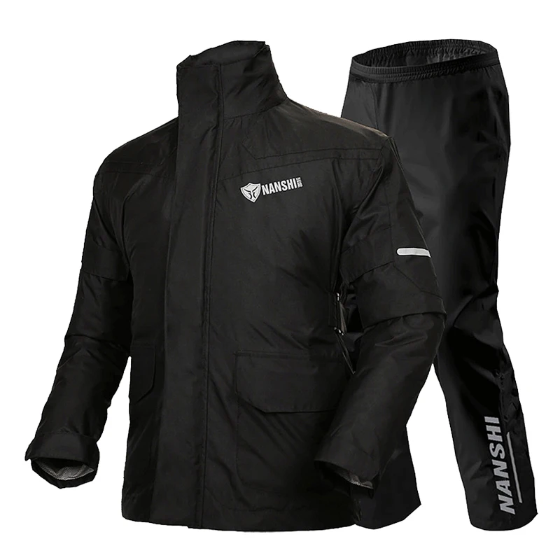 NASHI Riding Motorcycle Rain Suit Waterproof Raincoat Pants Motorbike Rain CoatVentilate Poncho Motorcycle Jacket Rainstorm