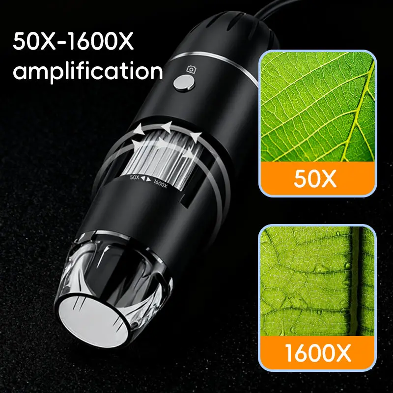 Dodosee 3 in 1 1600X USB 현미경 HD 휴대용 디지털 현미경(납땜용) 8LED 안드로이드 맥 윈도우와 호환 가능