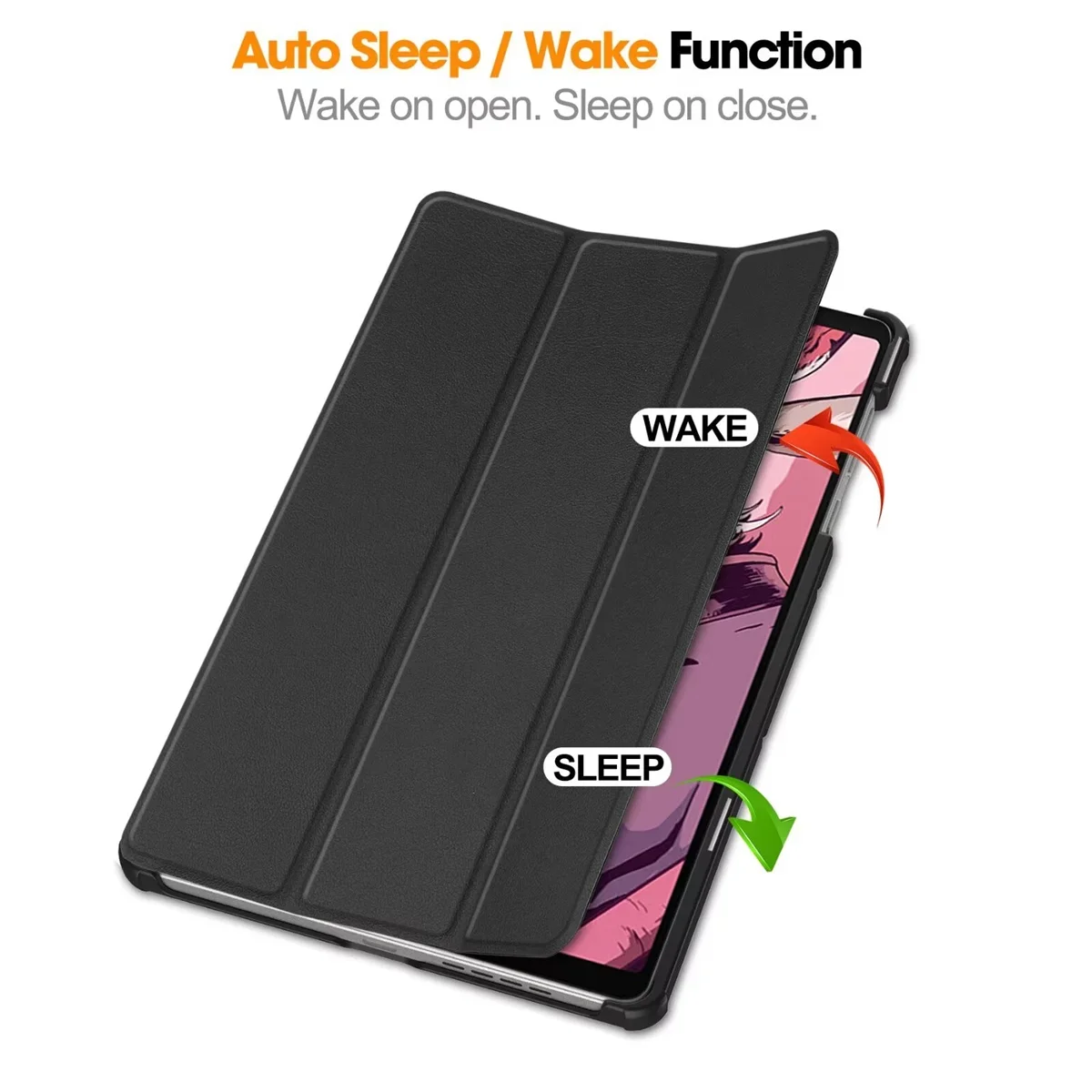 Premium Smart Cover - Elegant Folding Folio Stand with PU Leather Finish