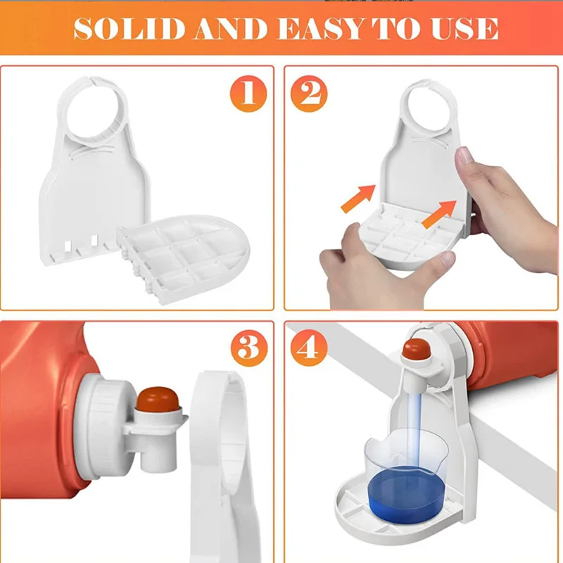 Houseeker 1PC Laundry Detergent Universal Organizer Soap Dish Accessories Drip Collector Cup Holder Fabric Softener Rack Spill 4