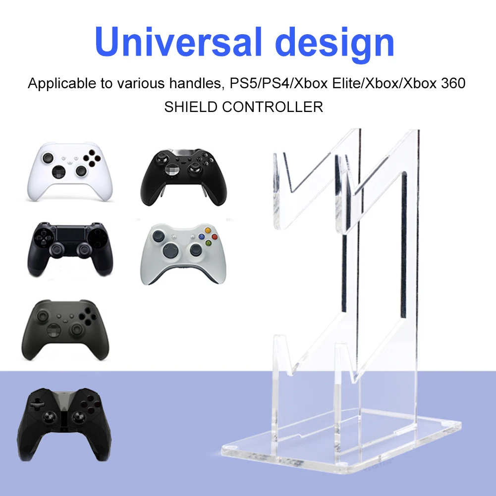 PS4/PS3/Xbox용 더블 데크 게임패드 홀더 공간 절약형 아크릴 게임 컨트롤러 브래킷 마운트 액세서리 게임용 헤드셋 홀더