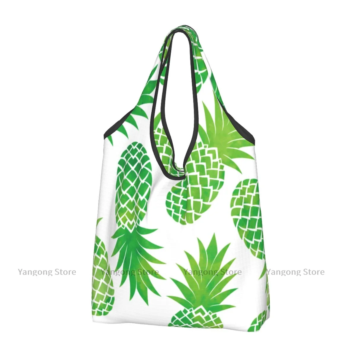

Foldable Shopping Bag Pineapple Tote Folding Pouch Handbag Convenient Travel Grocery Bag