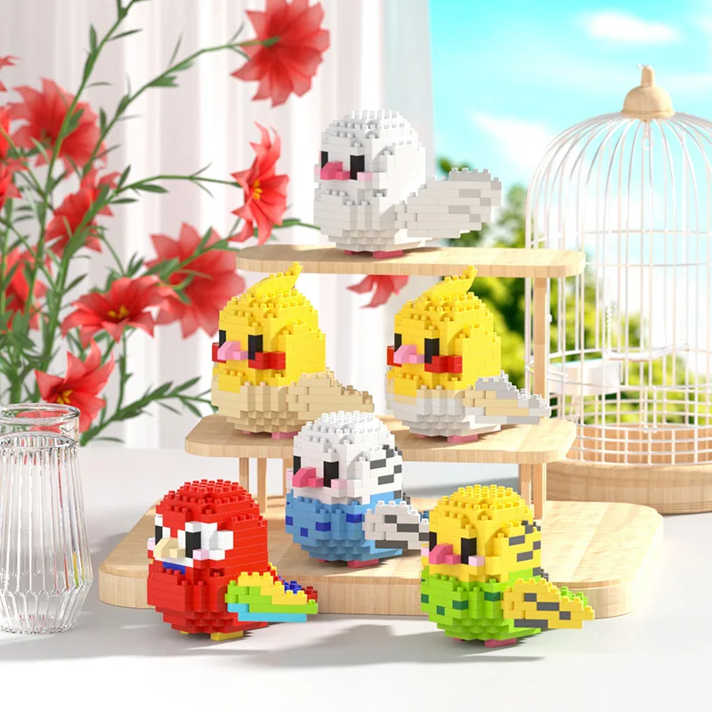 

Милая птица, детские игрушки, 3D Животные, алмазная пластиковая модель, «сделай сам», мини-кирпичи, детский подарок, комплект для сборки