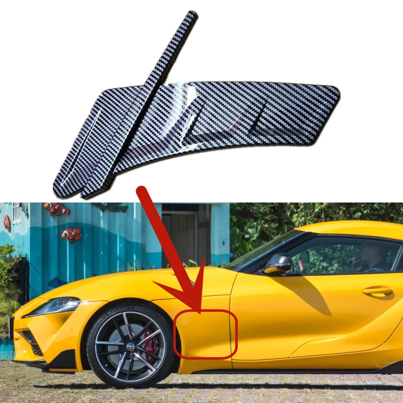 

For Toyota Supra 2015--2023 Year Fender Skirts Body Kit Front Rear Air Intakes Vent Cover Accessories 2Pcs