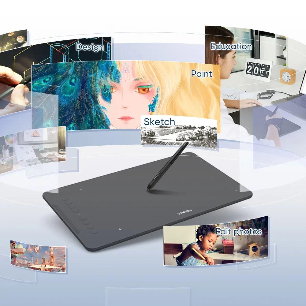 XP-Pen Grafische Tablet Star G430S Werkgebied 4*3, 8192 Niveaus Pendruk Passieve Pen Portable Tablet Voor Osu