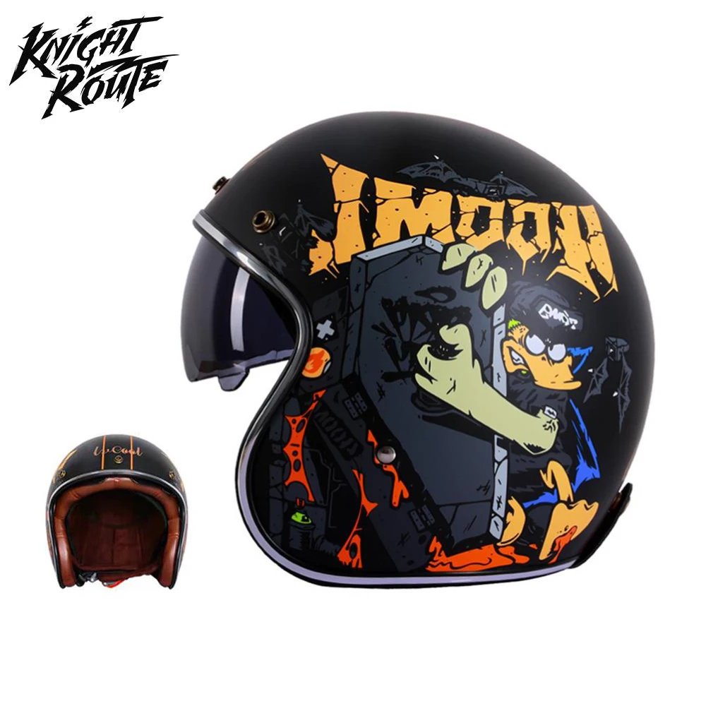 

Мотоциклетный шлем для мужчин винтажный Ретро шлем мотоциклетный шлем с открытым лицом Ретро полушлем мотошлем для женщин мотоциклетный винтажный шлем для Кафе Racer