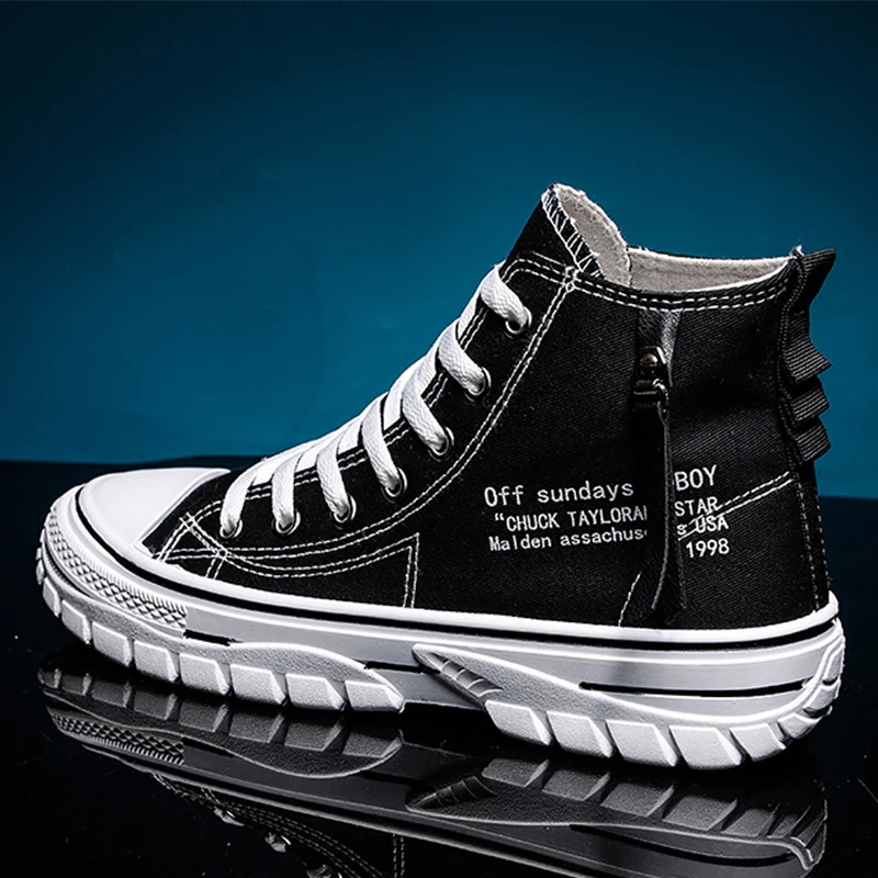 

Korean Breathable High Top Teen's Canvas Shoes Trend Casual Board Shoes Student Non-Slip Soft Shoes For Middle Large Children