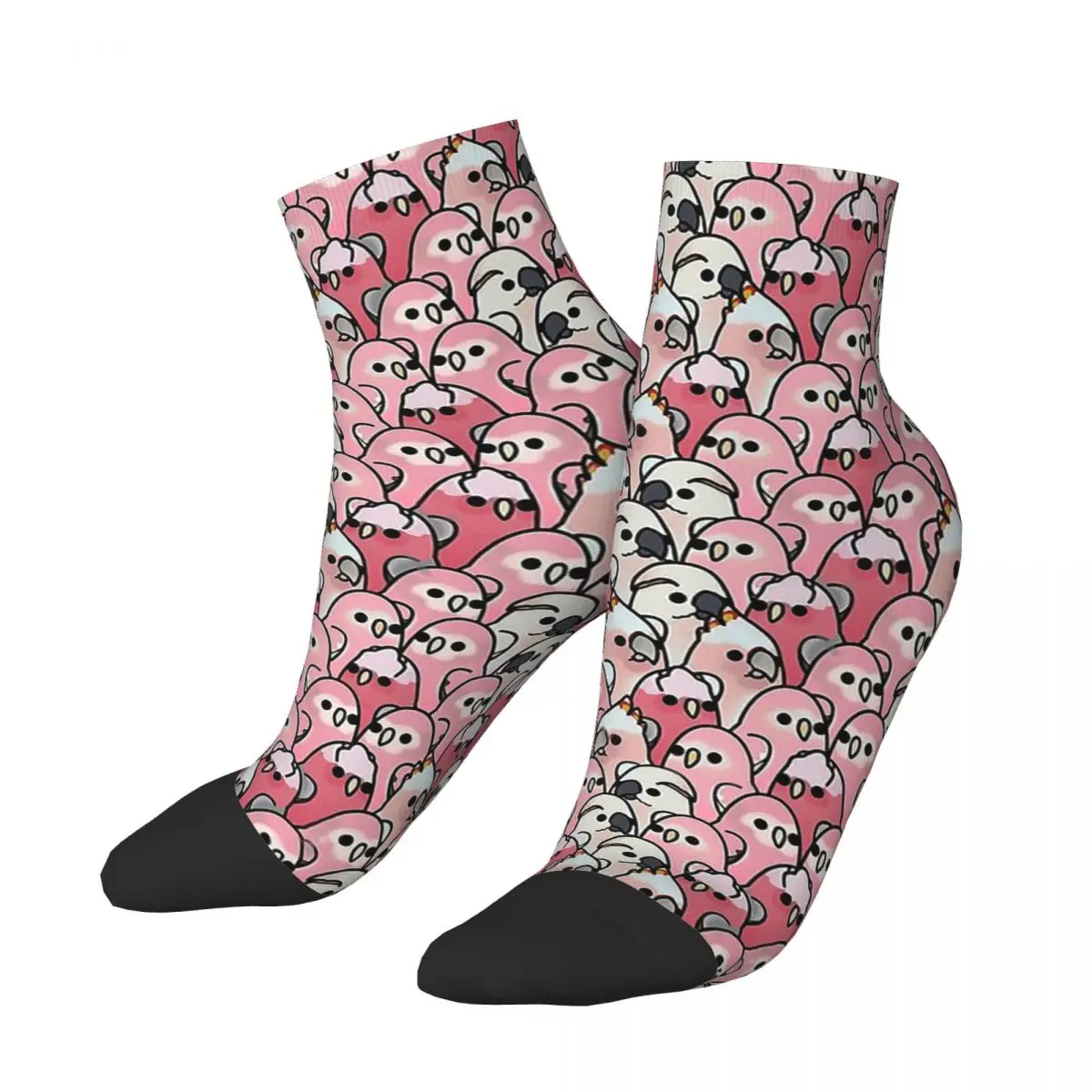 

Cockatiel Too Many Birds! Pink Parrot Posse! Men Women Socks Cycling Novelty Spring Summer Autumn Winter Stockings Gift