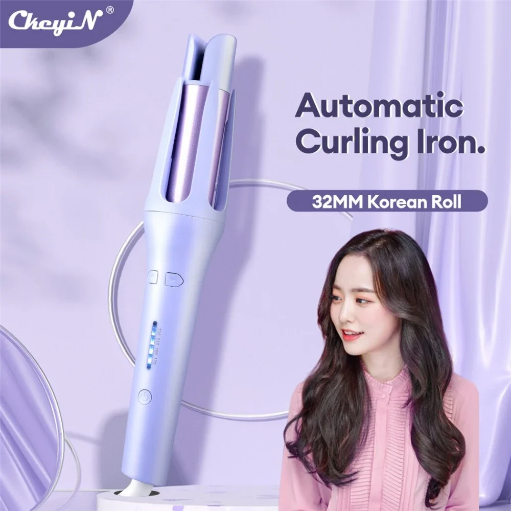 Automatic Curling Iron 32 Mm Big Roll Anion Ceramic Hair Curler 4-Speed Adjustable Fast Heating Fashion Styling Tools e3d revo ceramic hotend kit 24v 40w 104nt 4 thermistor fast heating heated block kit all in one bimetal nozzles 3d printer part