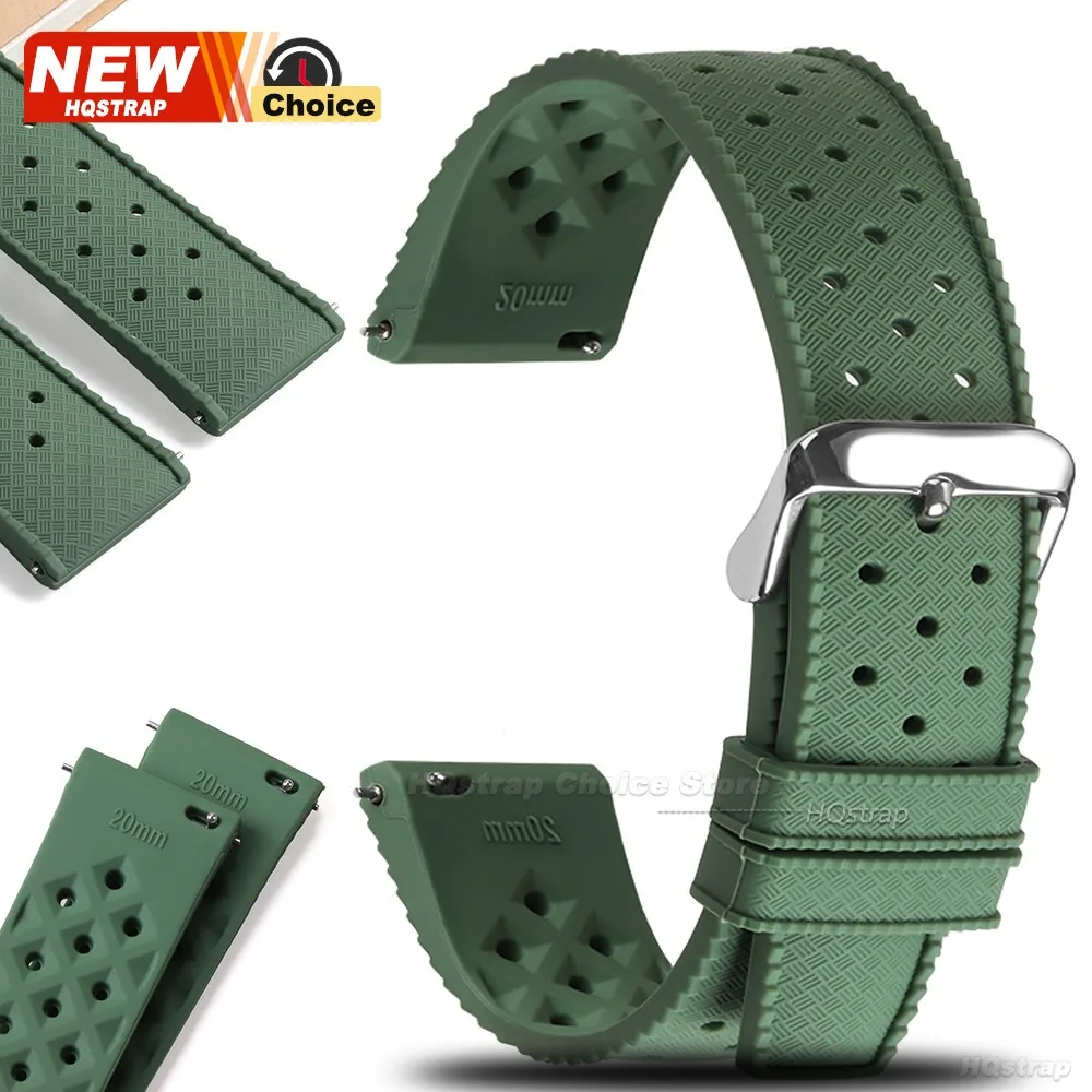 Quick Release Tropical Silicone Waterproof Strap – 18mm, 20mm, 22mm