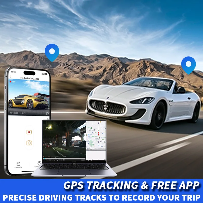 FONDIM GPS  DVR ڵ  , Ʈ ,  , 24H ũ, 256GB ƽ, 4CH, 360   ķ, A99s, FHD 4x1080P