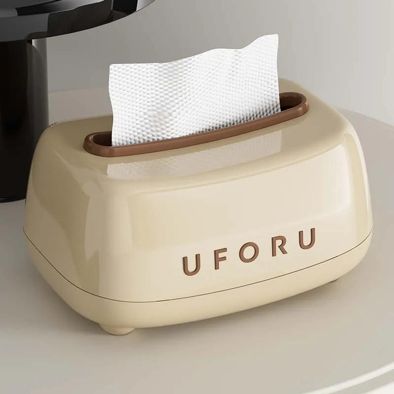 UFORU Cream air tissue box living room advanced sense pumping paper box Light luxury decoration creative napkin box 5