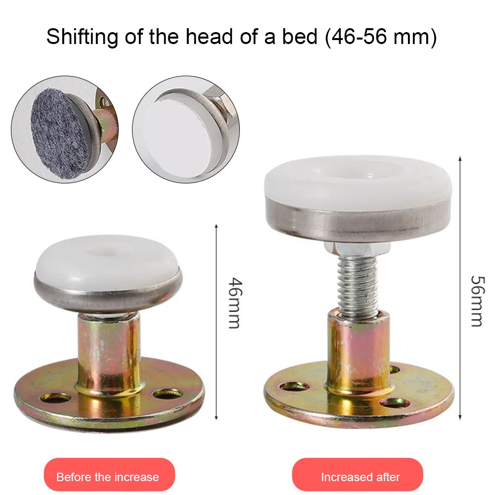Adjustable Bed Stabilizer Wall Furniture Fixed Bracket Stainless Steel Fixer Support Anti-shake Mute Hardware bed stabilizer bracket