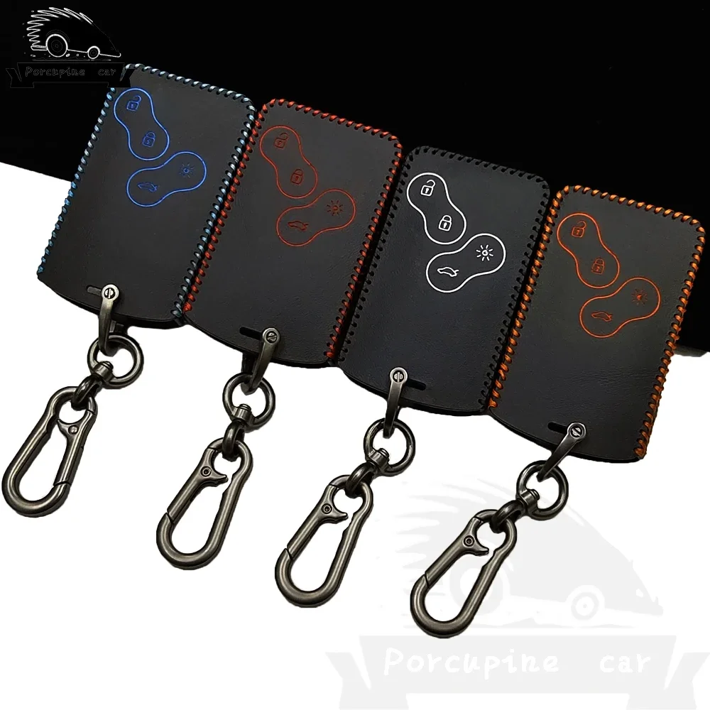 Leather Key Case Holder Key Cover Keychain for Renault Clio Scenic Megane 2 3 Duster Sandero Captur Twingo Koleos