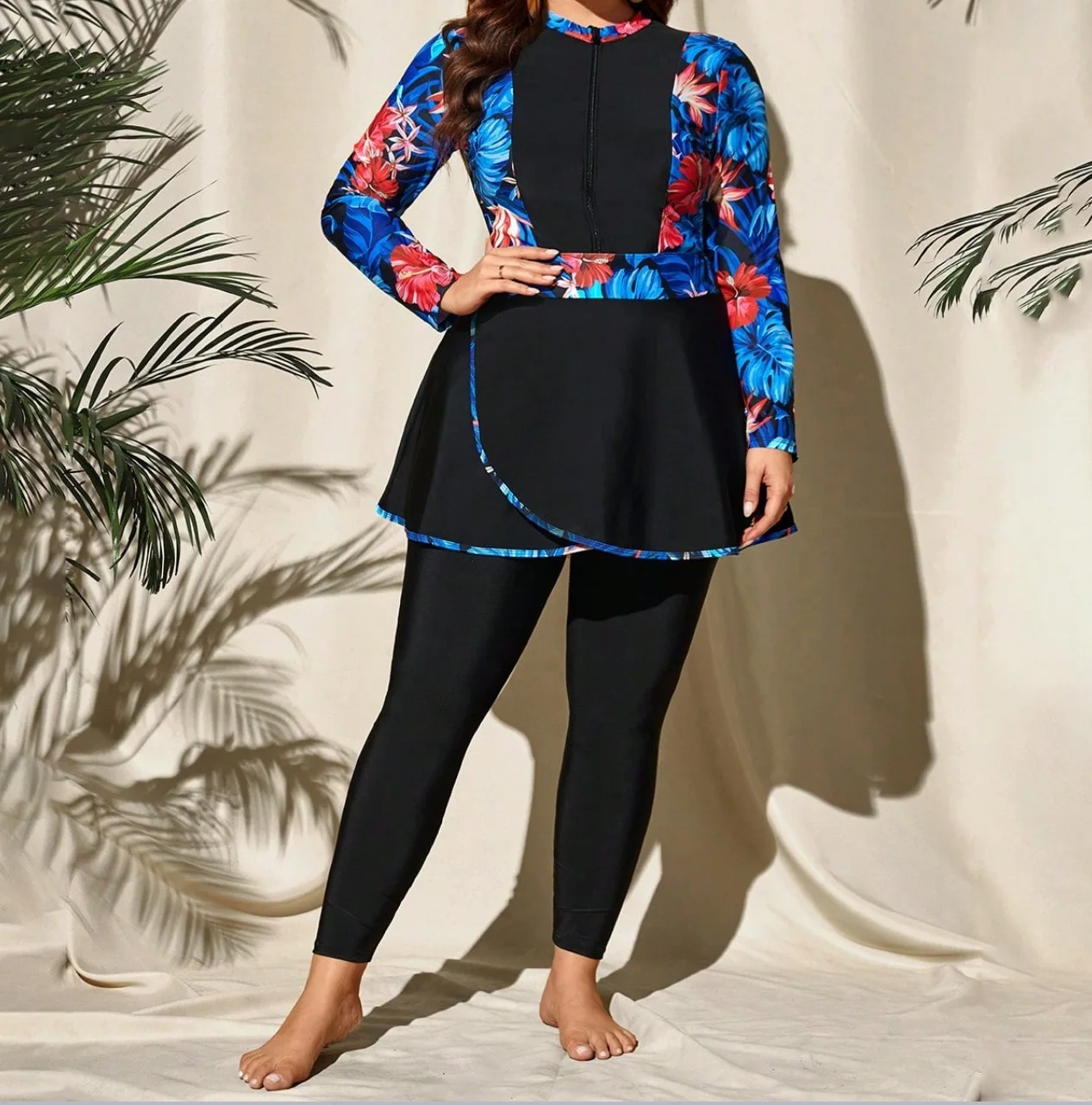 Women Muslim Swimwear Plus Size Burkini Islamic Beach Dress